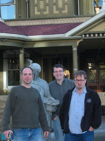 Randy with former roomates Jake and Jon at the Winchester Mystery House